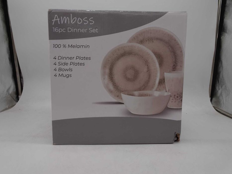 Set de veselă pentru camping din melamină pentru 4 persoane, 16 piese