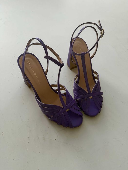 Дамски отворени токчета, лилави