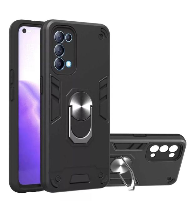 Samsung A52s/A53/A54/A55/A56 Husa Silicon Inel Placuta Metalica Neagra