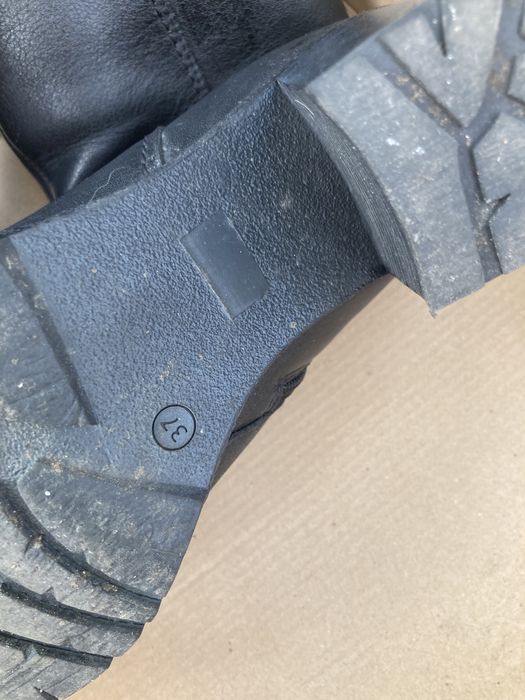 Кожанные зимние сапоги