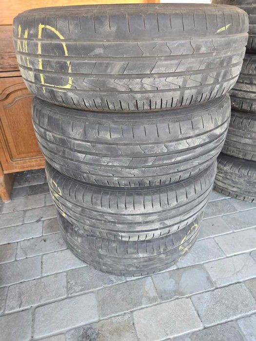 Roti complete 195/65/r15, anvelope de vara cu jante de tabla, prindere 5x112, Hankook, DOT 2022