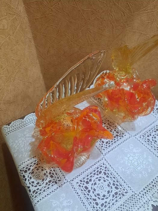 Винтаж. Коллекционные, очень красивые вазочки-бабочки, ручная работа,