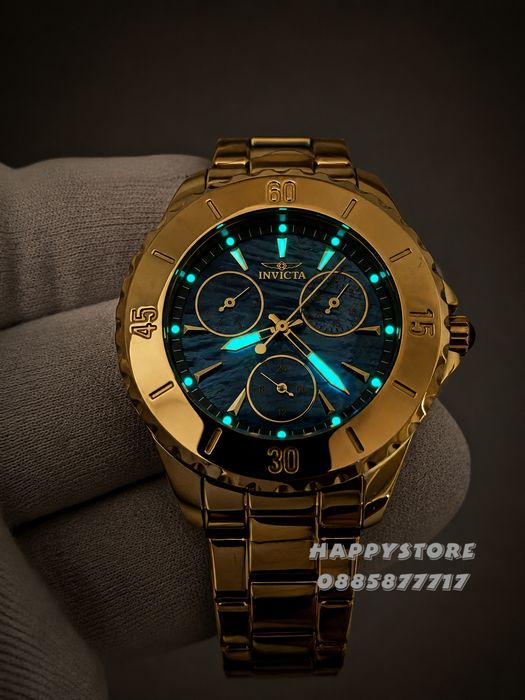 INVICTA Mother of pearl blue dial women 38 mm, Инвикта нов дамски часовник