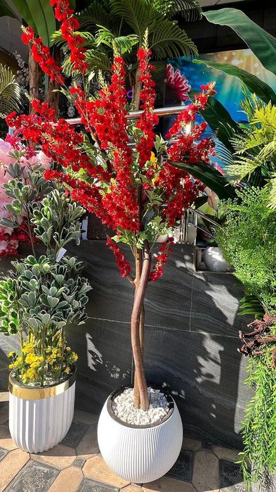 Искусственные цветы и деревья растения суний гуллар ва дарахтлар