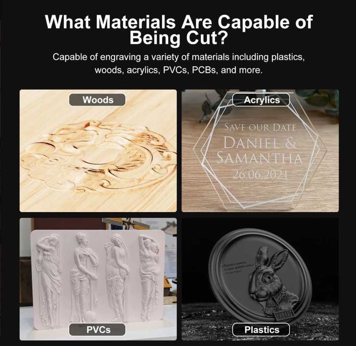 CNC 3018 kit complet, include freze pentru gravat, gata de lucru - Nou