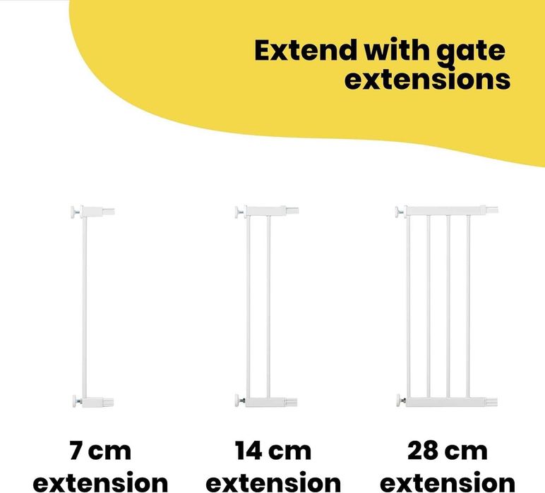 Poarta de siguranta Safety 1st Secure Tech Simply Close ,82-87 cm,alb