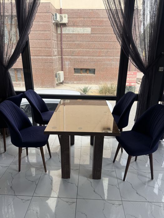 Комлект мяхкий стол стул ва кафе ошхона учун шкаф загатовычний стол