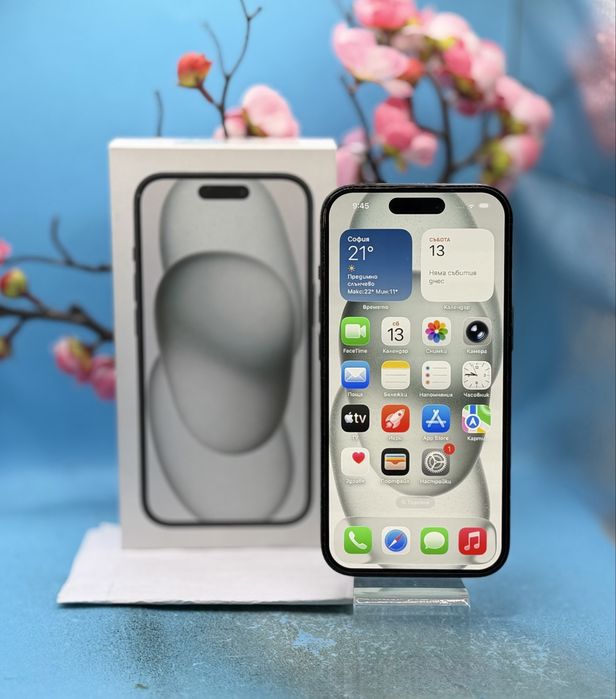ГАРАНЦИОНЕН!!! Apple iPhone 15, 128GB, 5G, Black