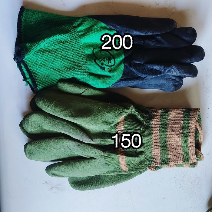 Перчатки рабочие  4 вида прорезиненные и тряпочные