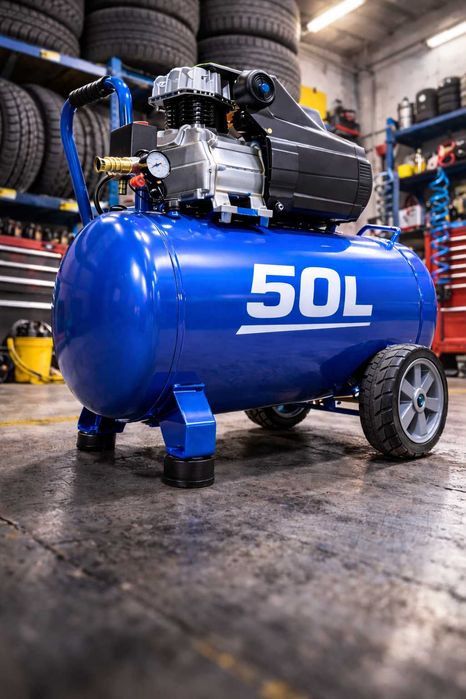 Compresor AER 50L Puternic – Ideal Garaj si Vulcanizare