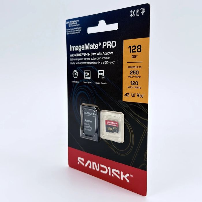 SanDisk Extreme Micro sd Imagemate PRO 4K, U3, V30, A2  250 - 170 MB/s