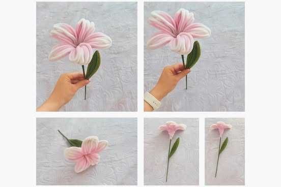 Ръчно изработени цветя от пухена тел – уникална украса и подарък!