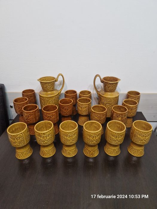 Set pahare vin din ceramica