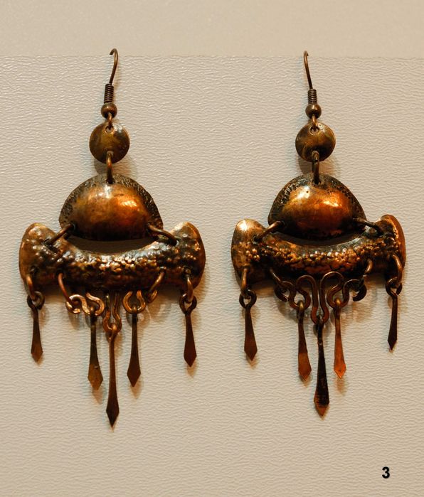 Обеци от мед  ръчна изработка -уникат