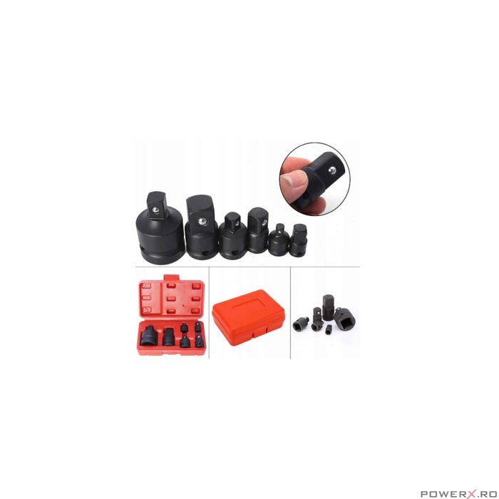 Trusa 6 piese adaptor impact 1/2, 1/4, 3/4, 3/8 Verke