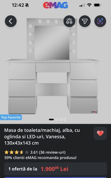 Masa de toaleta / makeup