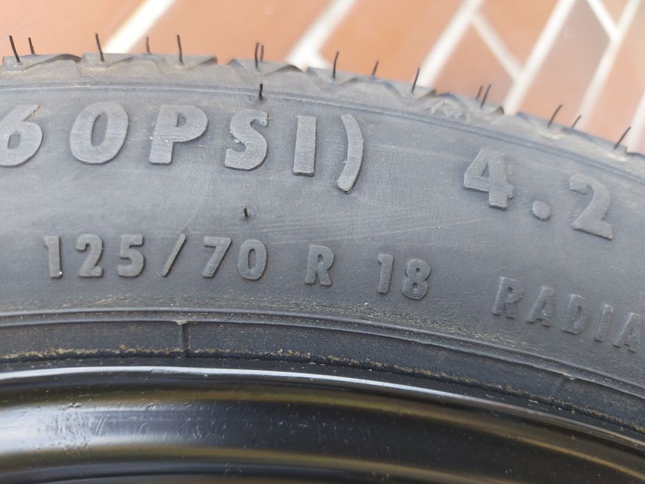 Roată de rezervă slim 125/70/18 pentru, vw, audi, skoda, seat