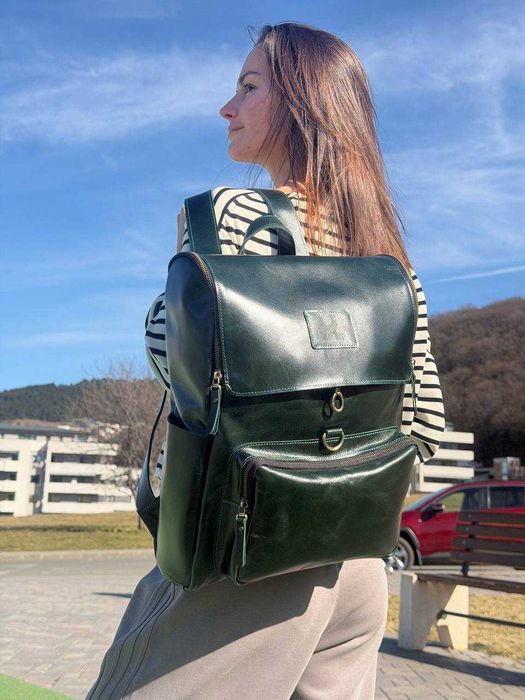 Rucsac din piele naturală. Rucsac pentru laptop. Laptop backpack