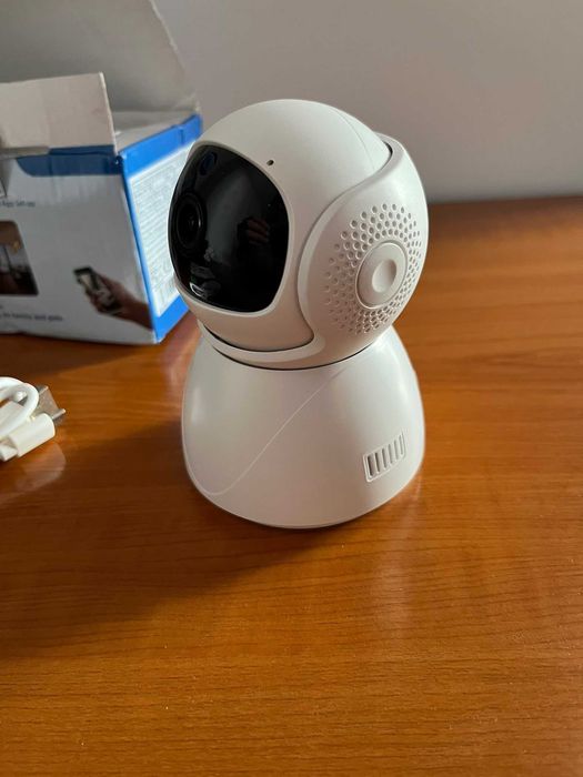Cameră de supraveghere IP Wi-Fi Smart Yi IoT - Rotativă 360°, HD, cu accesorii