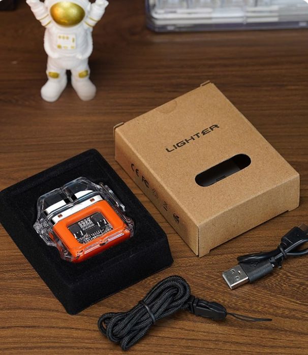 Shaffof qobiqli suv o‘tkazmaydigan elektron impulsli zajigalka