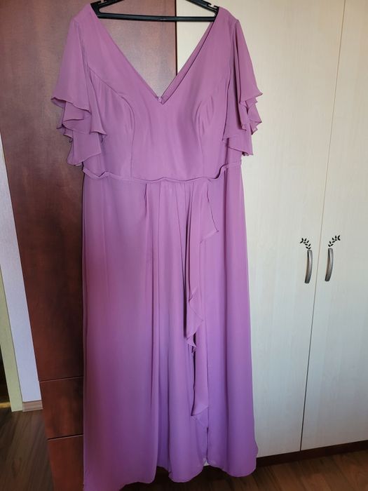 розова рокля 54 размер