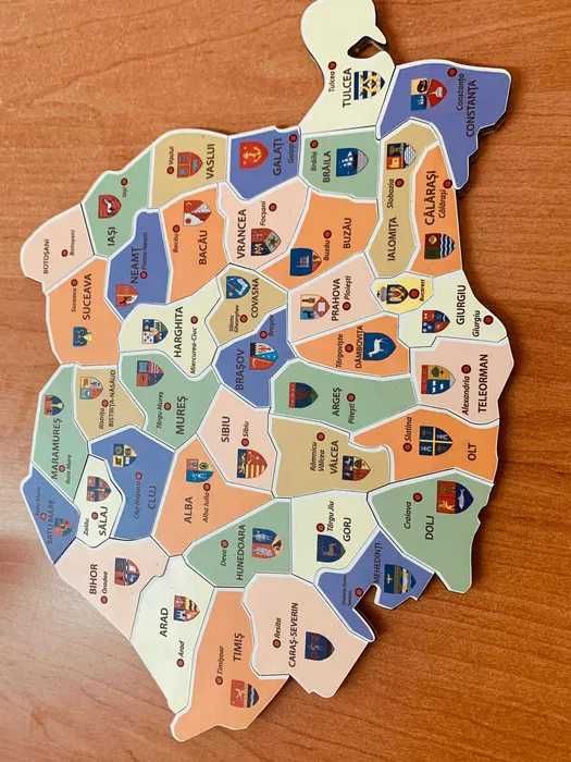 harta Romania pe judete magnetica