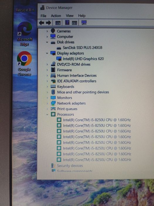 Laptop Lenovo i5 8th ssd ddr4
