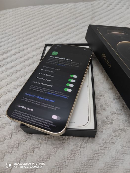 Vând/Schimb iPhone 12 Pro Max 256GB, Gold, în stare 9.7/10