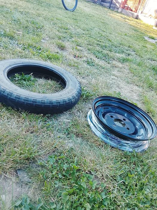 Roata de spate pentru triciclu electric mărimea 12 + cauciuc mărimea 3.75-12