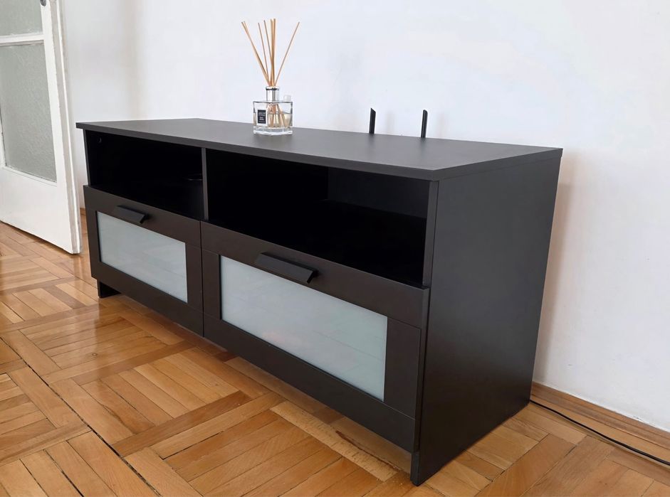 BRIMNES (Ikea) Comodă TV, negru, 120x41x53 cm