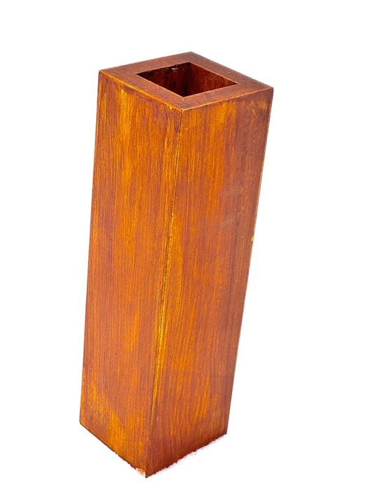 Дизайнерски дървен моливник / Ваза за сухи цветя – Ръчна изработка