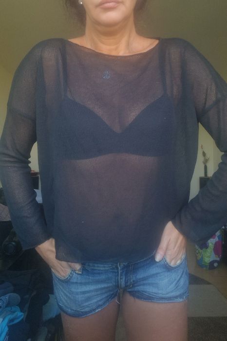 Top transparent, scurt in talie,  Zara, marimea S pe eticheta