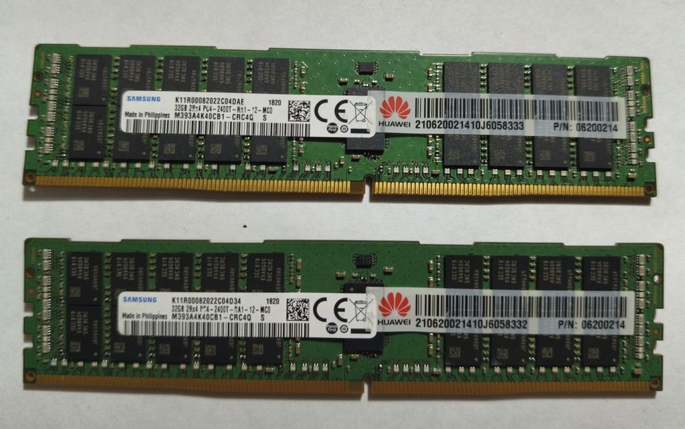 64gb ddr4 Samsung 2400Mhz ECC REG для серверов.