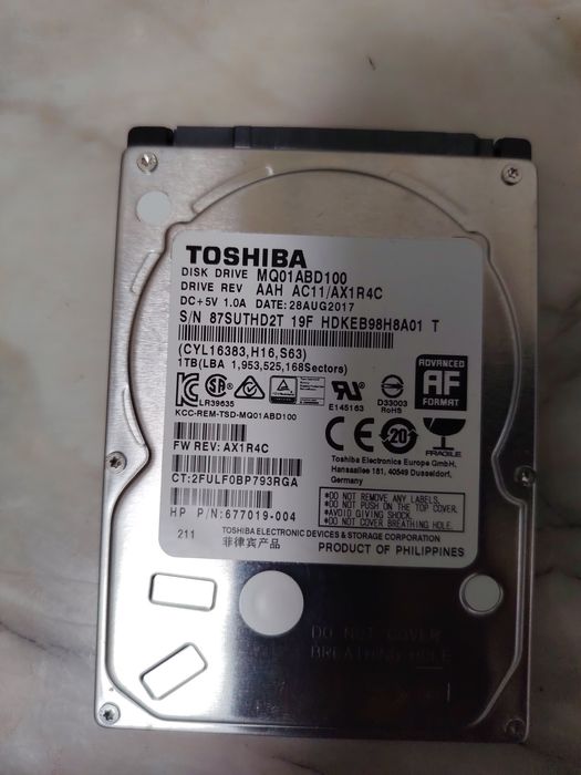 Хард диск за лаптоп Toshiba 1TB ,5400rpm,8MB