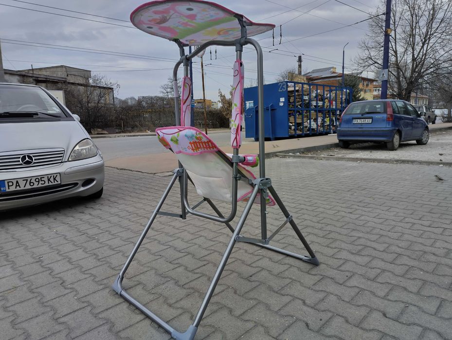 MONI Градинска люлка със сенник FUNNY розов