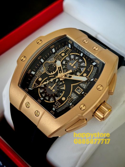INVICTA Racing Strada Gold/Black 47 mm, Инвикта нов ръчен часовник