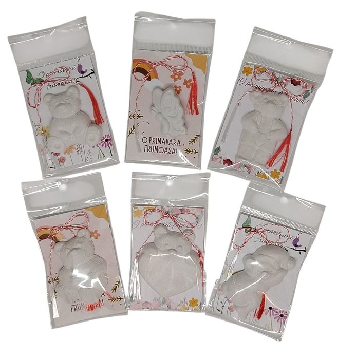 Mărțișoare cu figurine din ipsos