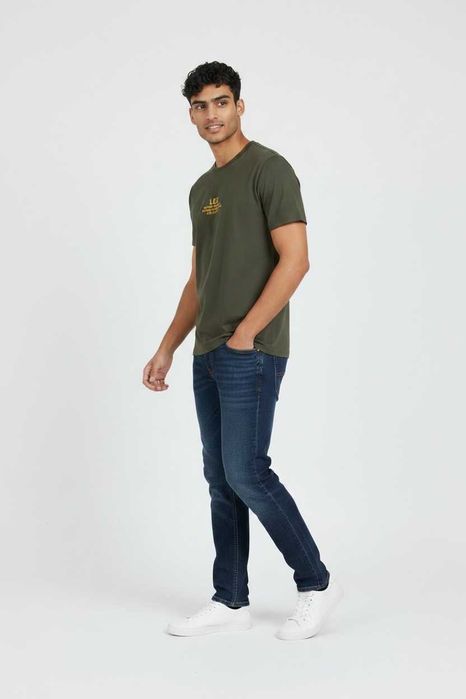 Мъжка тениска, LEE, Loose Fit, Camouflage Green