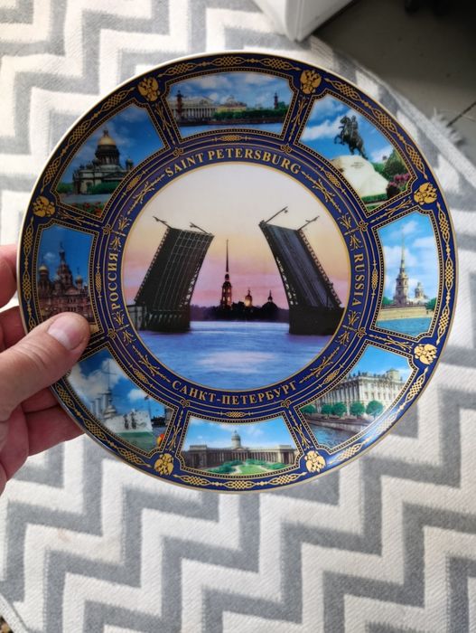 Тарелка Ленинград мосты сувенир