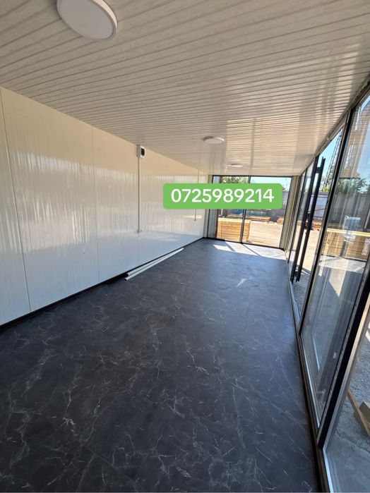 Container modular cu parchet containere cu vitrina birou casa