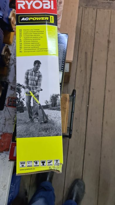 Коса RYOBI, триммер электрический, газонокосилка