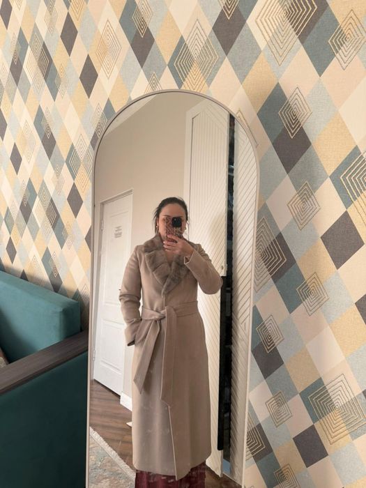 Пальто с норковым воротником