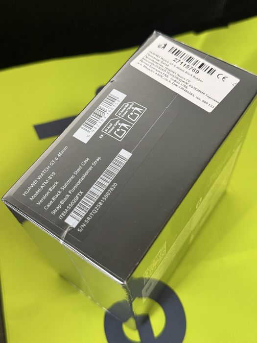 ЗАПЕЧАТАН 46mm Huawei watch GT 6 Buds SE 3 Гаранция Yettel 2027 Black