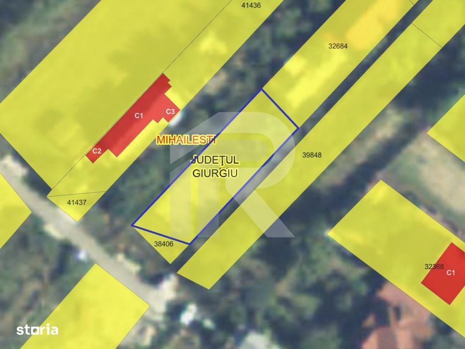 Mihailesti - teren imprejmuit 401mp, cu put, COMISION 0
