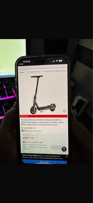 Trotineta electrica cu ceas digital! Pret 2500