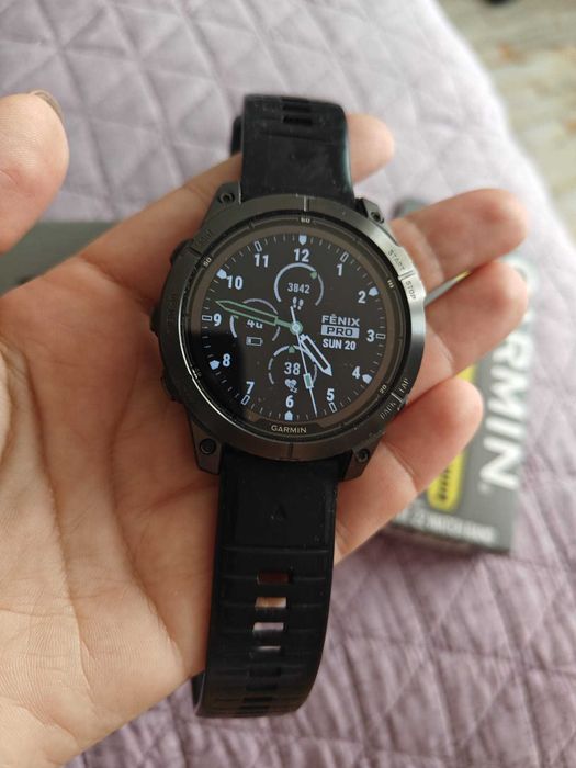 Garmin Fenix 7 Pro Sapphire Solar, 47 мм, черен