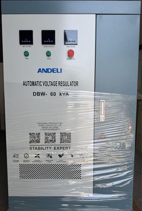 Стабилизатор сотилади ANDELI Premium Оригинал DBW-60 kva 220V 1 Фаза