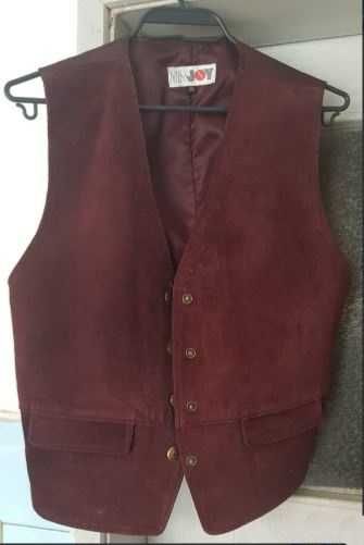 Луксозно дамско елече  винен и дънков елек зелен