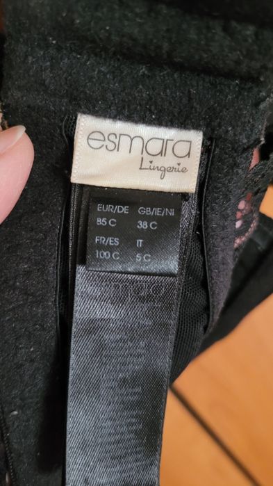 Сутиен 85C 85 C черен с дантела