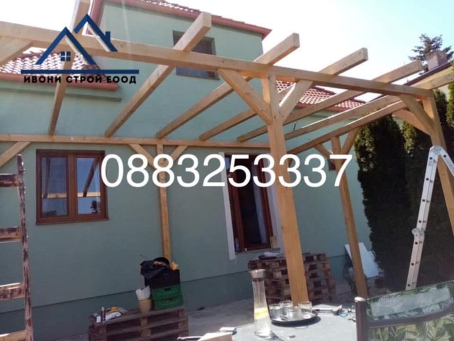 Изграждане на навеси, беседки, гаражи и веранди от импрегниран дървен